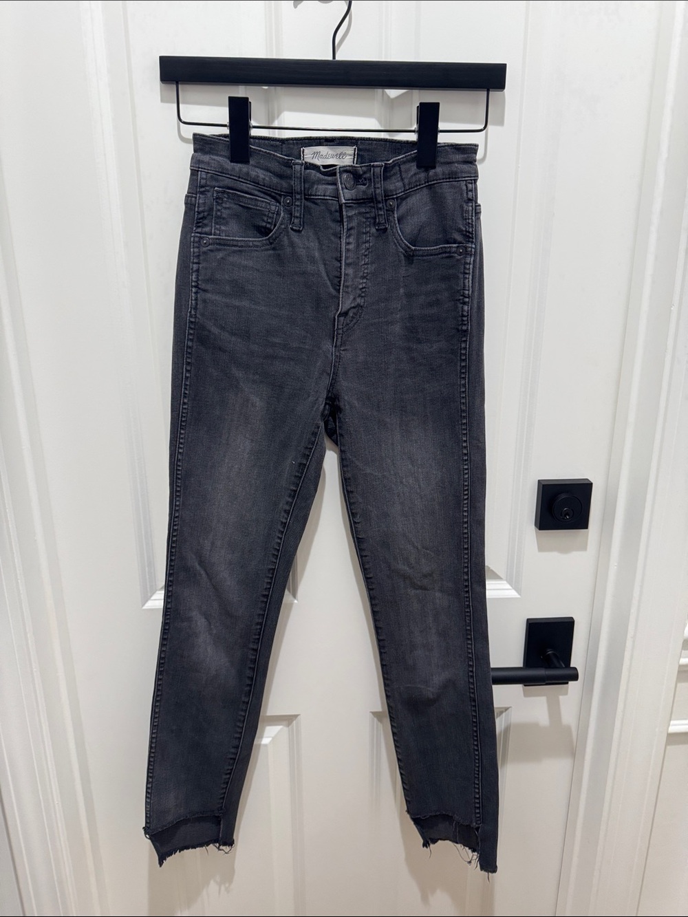 Madewell Washed Charcoal High-Rise Skinny Jeans